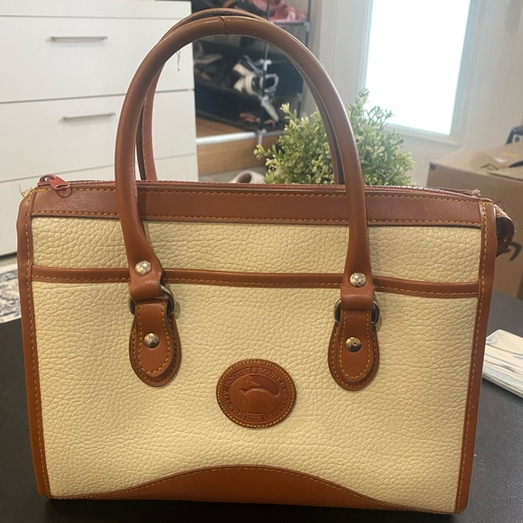 Dooney & Bourke | Bags | Dooney Bourke Vintage White And Brown Leather